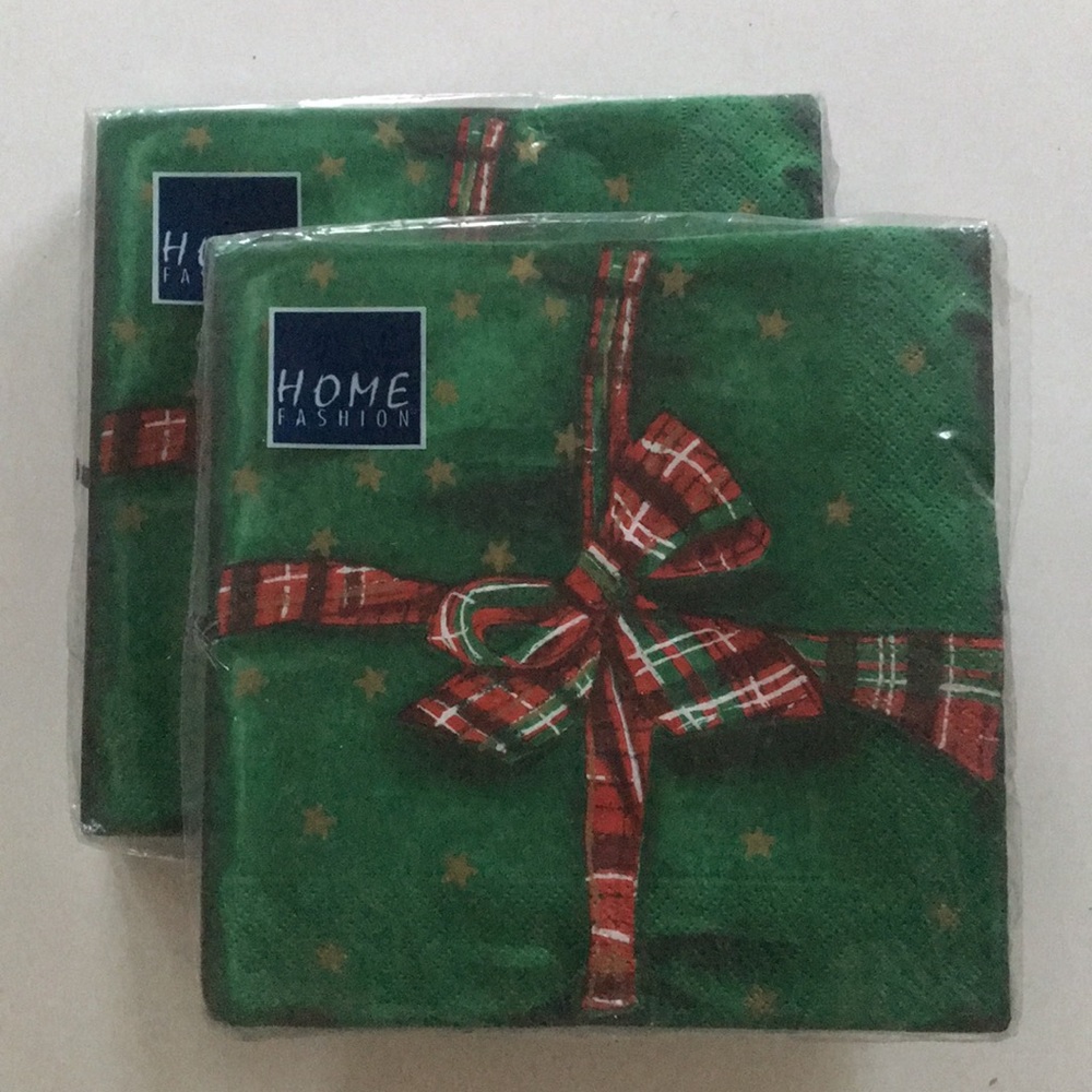 Holiday Bow Lunch Napkin Set of 2